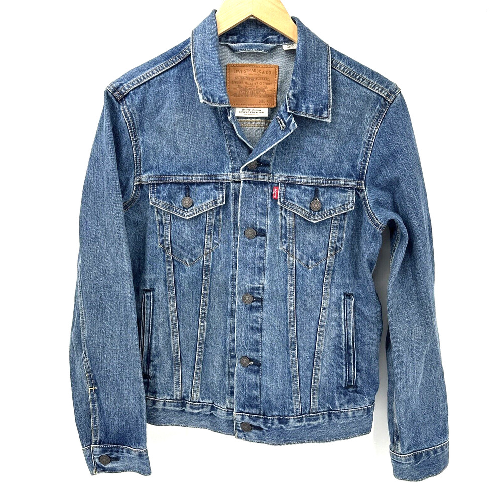 Levi's Jean Jacket Womens Small Trucker Classic Blue Denim